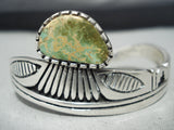 Incredible Signed Vintage Native American Navajo Royston Turquoise Sterling Silver Bracelet-Nativo Arts