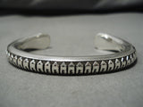 Magnificent Vintage Native American Navajo Randy Secatero Sterling Silver Bracelet Cuff-Nativo Arts
