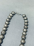 Hand Wrought Vintage Native American Navajo Sterling Silver Tooled Necklace-Nativo Arts