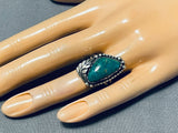 Beautiful Native American Navajo Royston Turquoise Sterling Silver Large Ring-Nativo Arts