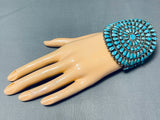 One Of The Biggest Crazy Vintage Native American Navajo Turquoise Sterling Silver Bracelet-Nativo Arts