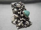 Sensational Vintage Native American Navajo Royston Turquoise Sterling Silver Ring Old-Nativo Arts