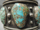 One Of Biggest Best Vintage Native American Navajo Royston Turquoise Sterling Silver Bracelet-Nativo Arts