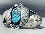 Ashley Family Vintage Native American Navajo Morenci Turquoise Sterling Silver Bracelet Signed-Nativo Arts