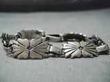 Amazing Vintage Navajo Sterling Silver Bracelet Native American Old-Nativo Arts