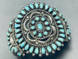 Authentic Vintage Native American Navajo Turquoise Ceremony Sterling Silver Bracelet-Nativo Arts