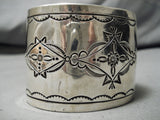 Important Vintage Native American Navajo Perfect Silver Works Douglas Sterling Silver Bracelet-Nativo Arts