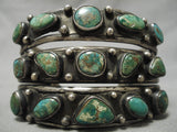One Of Biggest Best Vintage Native American Navajo Royston Turquoise Sterling Silver Bracelet-Nativo Arts
