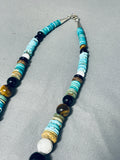 Authentic Singer Native American Navajo Green Turquoise Sterling Silver Necklace-Nativo Arts