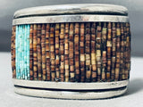 One Of The Best Vintage Native American Navajo Turquoise Heishi Sterling Silver Bracelet-Nativo Arts