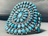 Betsy Nez Vintage Native American Navajo Turquoise Sterling Silver Bracelet-Nativo Arts