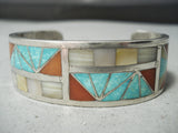 Important Vintage Native American Navajo Victor Moses Begay Turquoise Sterling Silver Bracelet-Nativo Arts