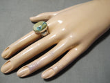 One Of Most Unique Native American Navajo Ben Begaye Turquoise Sterling Silver Ring-Nativo Arts