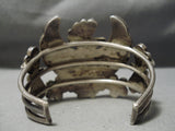 Early Huge Vintage Zuni Turquoise Native American Sterling Silver Bracelet-Nativo Arts