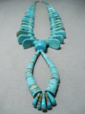 One Of Best #8 Turquoise Slab Vintage Native American Navajo Sterling Silver Necklace-Nativo Arts