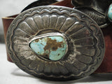 Huge Rare Turquoise Vintage Native American Navajo Sterling Silver Concho Belt Old-Nativo Arts