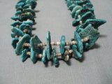 Striking Double Strand Vintage Navajo Native American Turquoise Heishi Necklace-Nativo Arts