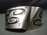 Thick! Museum Vintage Native American Navajo Multi Technique Turquoise Sterling Silver Bracelet-Nativo Arts