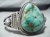 Breathtaking Vintage Native American Navajo Royston Turquoise Sterling Silver Bracelet-Nativo Arts