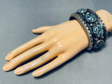 Native American The Best Vintage Dan Benally New Lander Blue Turquoise Sterling Silver Bracelet-Nativo Arts