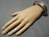 Important Vintage Native American Navajo Calvin Martinez Sterling Silver Native Bracelet-Nativo Arts