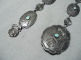 1930's Vintage Native American Navajo Royston Turquoise Sterling Silver Concho Belt Old-Nativo Arts
