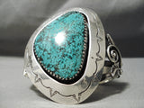Best Vintage Native American Navajo Shadow Sterling Silver Turquoise Bracelet Old-Nativo Arts