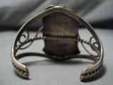 Opulent Vintage Native American Navajo Azurite Sterling Silver Bracelet-Nativo Arts