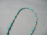 Stunning Navajo Tubule Turquoise Sterling Silver Native American Rosary-Nativo Arts