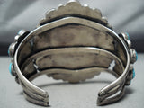 Important Huge Henry Roanhorse Vintage Native American Navajo Turquoise Sterling Silver Bracelet-Nativo Arts