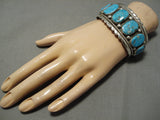 Best Turquoise Row Artist Robert Keelya Vintage Native American Zuni Bracelet-Nativo Arts