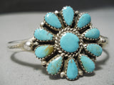 Marvelous Vintage Native American Navajo Turquoise Sterling Silver Bracelet Old-Nativo Arts