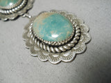 Amazing Green Turquoise Native American Sterling Silver Necklace-Nativo Arts