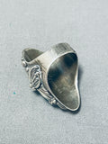 Fascinating Vintage Native American Navajo Kingman Turquoise Sterling Silver Huge Ring-Nativo Arts