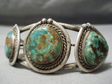 Superior Vintage Native American Navajo Royston Turquoise Sterling Silver Bracelet Old-Nativo Arts
