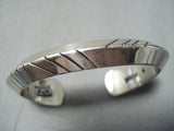 Authentic Vintage Native American Navajo Orville Tsinnie Sterling Silver Bracelet-Nativo Arts