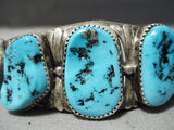 Marvelous Tom Frnacisco Vintage Native American Navajo Turquoise Sterling Silver Bracelet-Nativo Arts