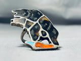Roaringbear Vintage Native American Zuni Turquoise Sterling Silver Ring-Nativo Arts