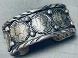 Impressive San Felipe Sterling Silver Dime Bracelet-Nativo Arts