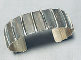 Native American Important Vintage Yellowhorse Hand Tooled Sterling Silver Bracelet-Nativo Arts