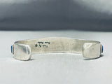 Ervin Haskie Vintage Native American Navajo Lapis Sterling Silver Bracelet-Nativo Arts
