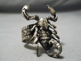 Native American One Of The Most Unique Ever San Felipe Scorpion Sterling Silver Ring-Nativo Arts