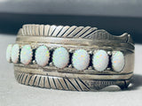 The Best Lorenzo James Vintage Native American Navajo Domed Opal Sterling Silver Bracelet-Nativo Arts