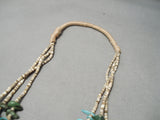 Chunky Green Turquoise Vintage Navajo Sqaw Native American Necklace Old-Nativo Arts