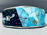 Symbolic Important Yeibichai Native American Navajo Turquoise Sterling Silver Bracelet-Nativo Arts