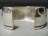 Dancing Kokopelli Vintage Native American Navajo Turquoise Sterling Silver Bracelet-Nativo Arts