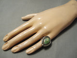 Early Deposit Rare Natural Royston Turquoise Vintage Native American Navajo Sterling Silver Ring-Nativo Arts