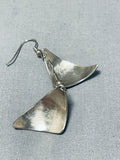 Exceptional Vintage Native American Navajo Sterling Silver Earrings-Nativo Arts