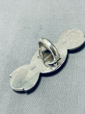 One Of The Tallest Ever Native American Navajo Lapis Sterling Silver Ring-Nativo Arts
