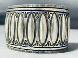Long Shell One Of A Kind Vintage Native American Navajo Hand Tooled Sterling Silver Bracelet-Nativo Arts